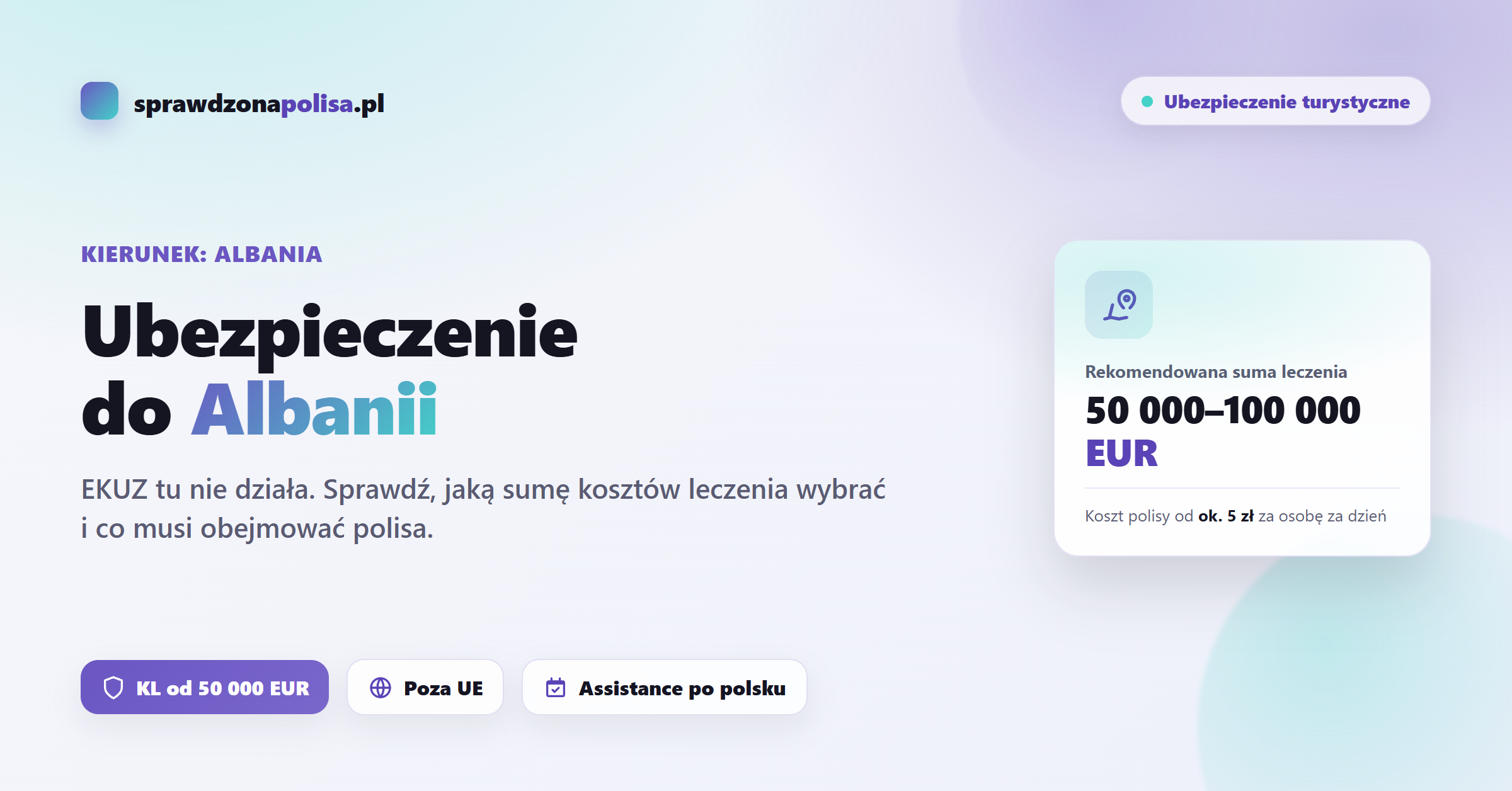 Ubezpieczenie do Albanii